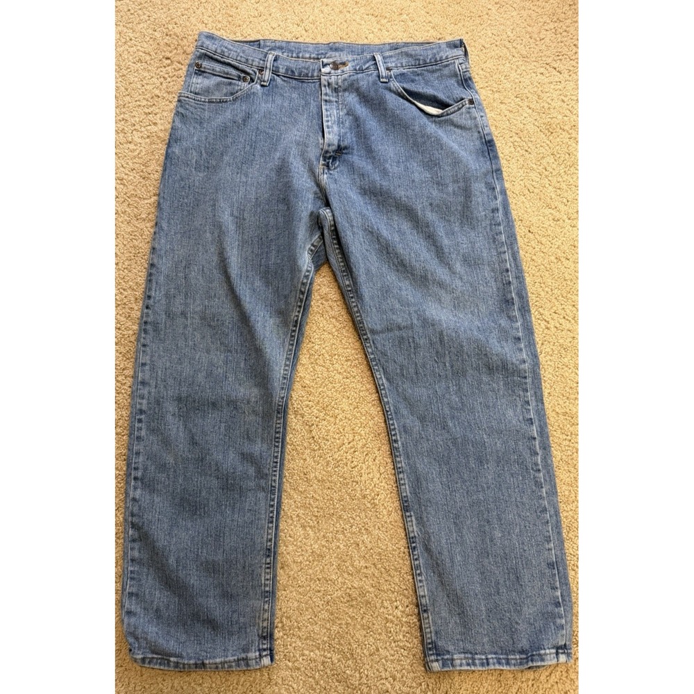 Wrangler‎ Jeans Mens 36x29 Blue Denim Relaxed Fit Light Wash 5 Pocket 9TRLAVS